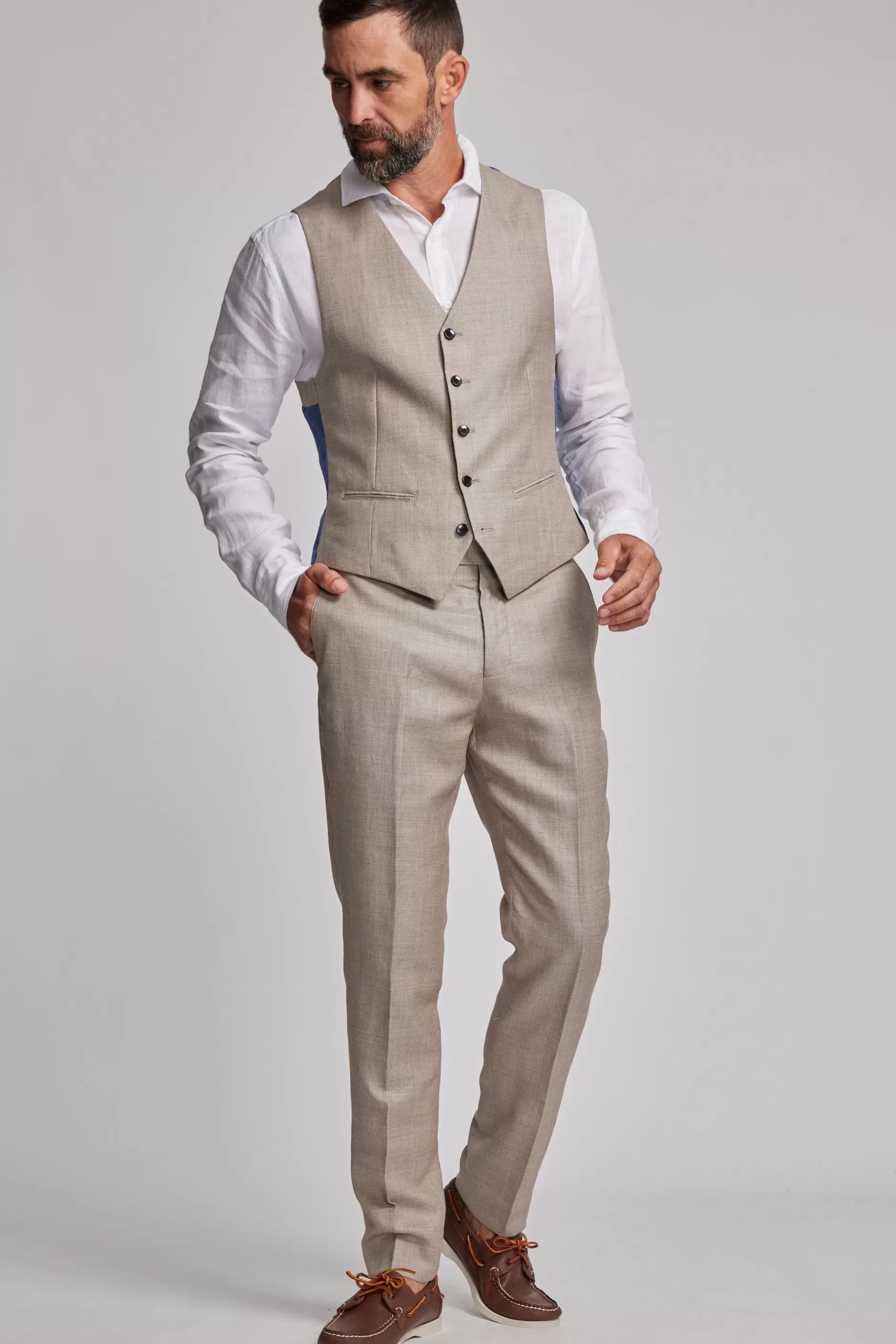 Grantley Linen Waistcoat^Barkers Clearance