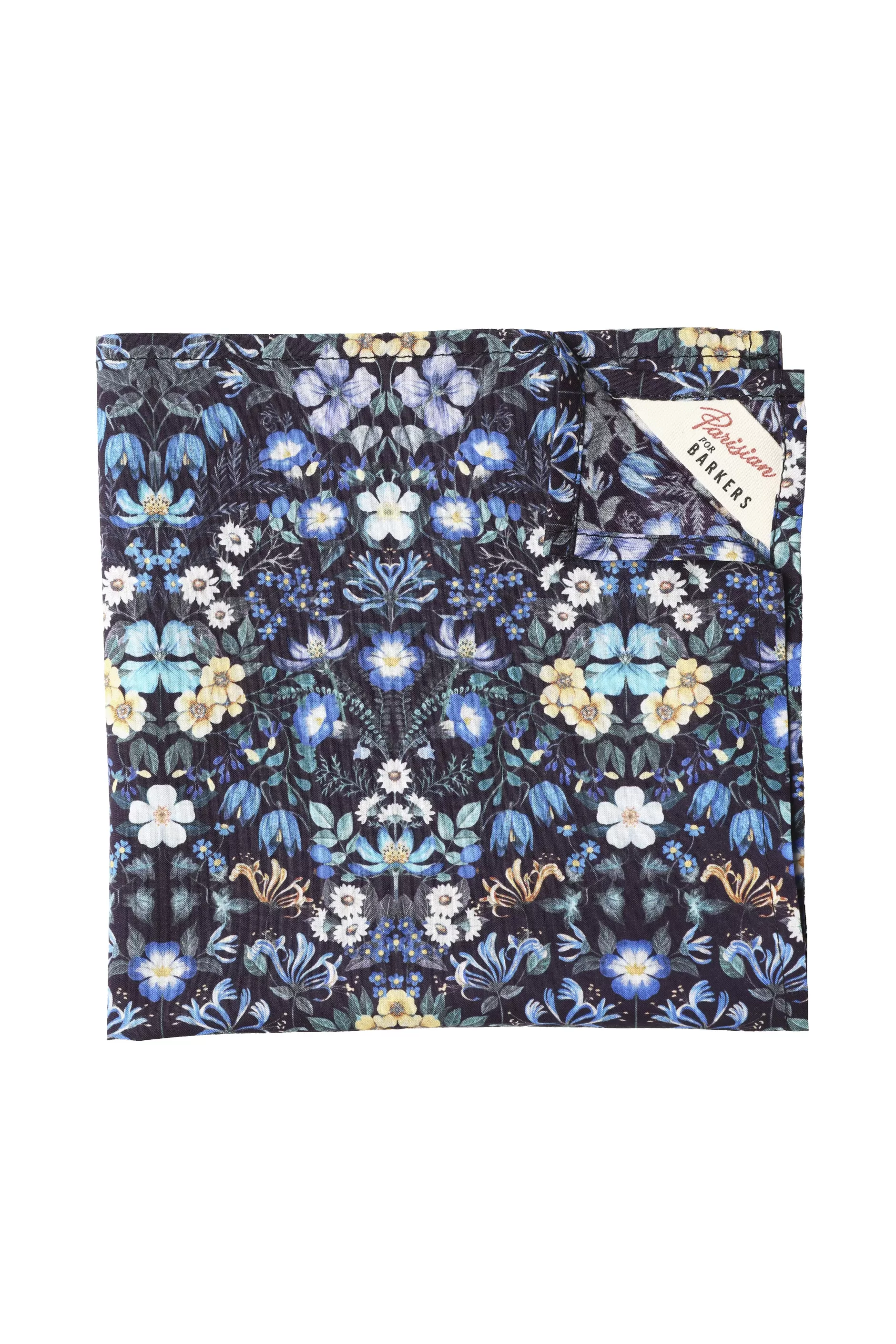 Liberty Mary Patricia Pocket Square - Blue Floral^Barkers New