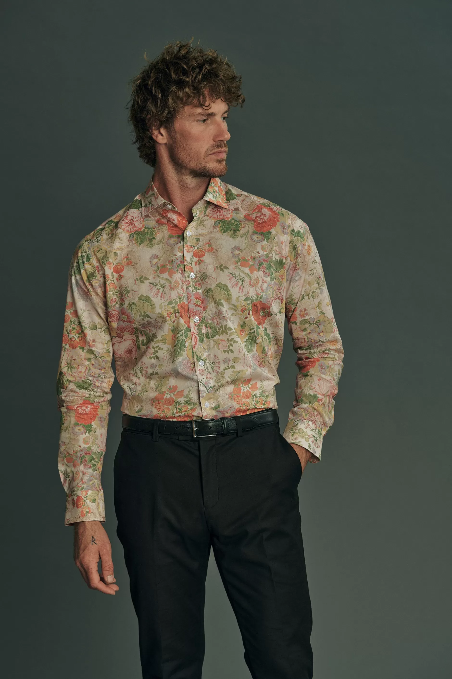 Liberty Parchment Petals Print Shirt^Barkers Best