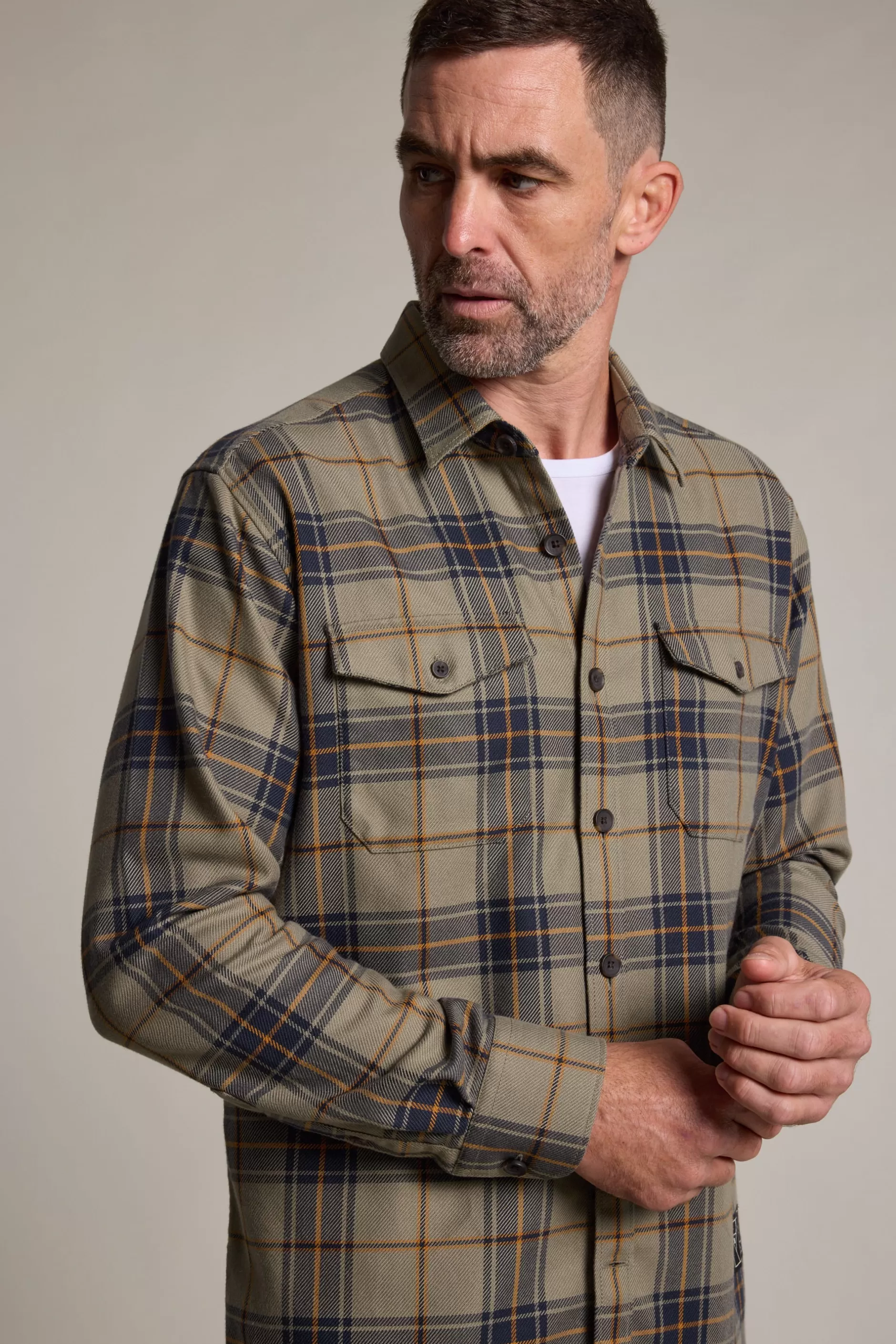 London Check Overshirt^Barkers Flash Sale