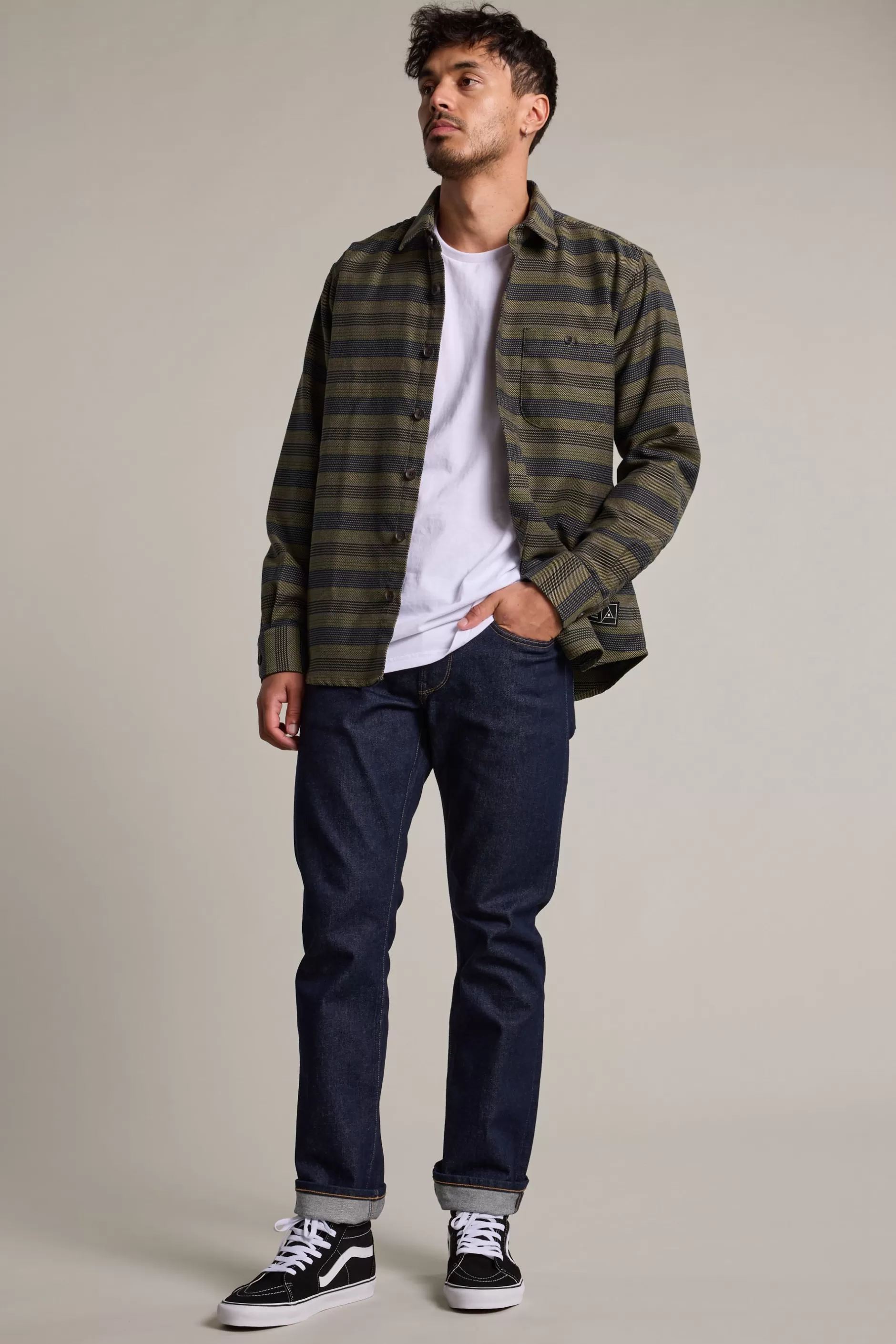 Mossock Stripe Overshirt^Barkers Online