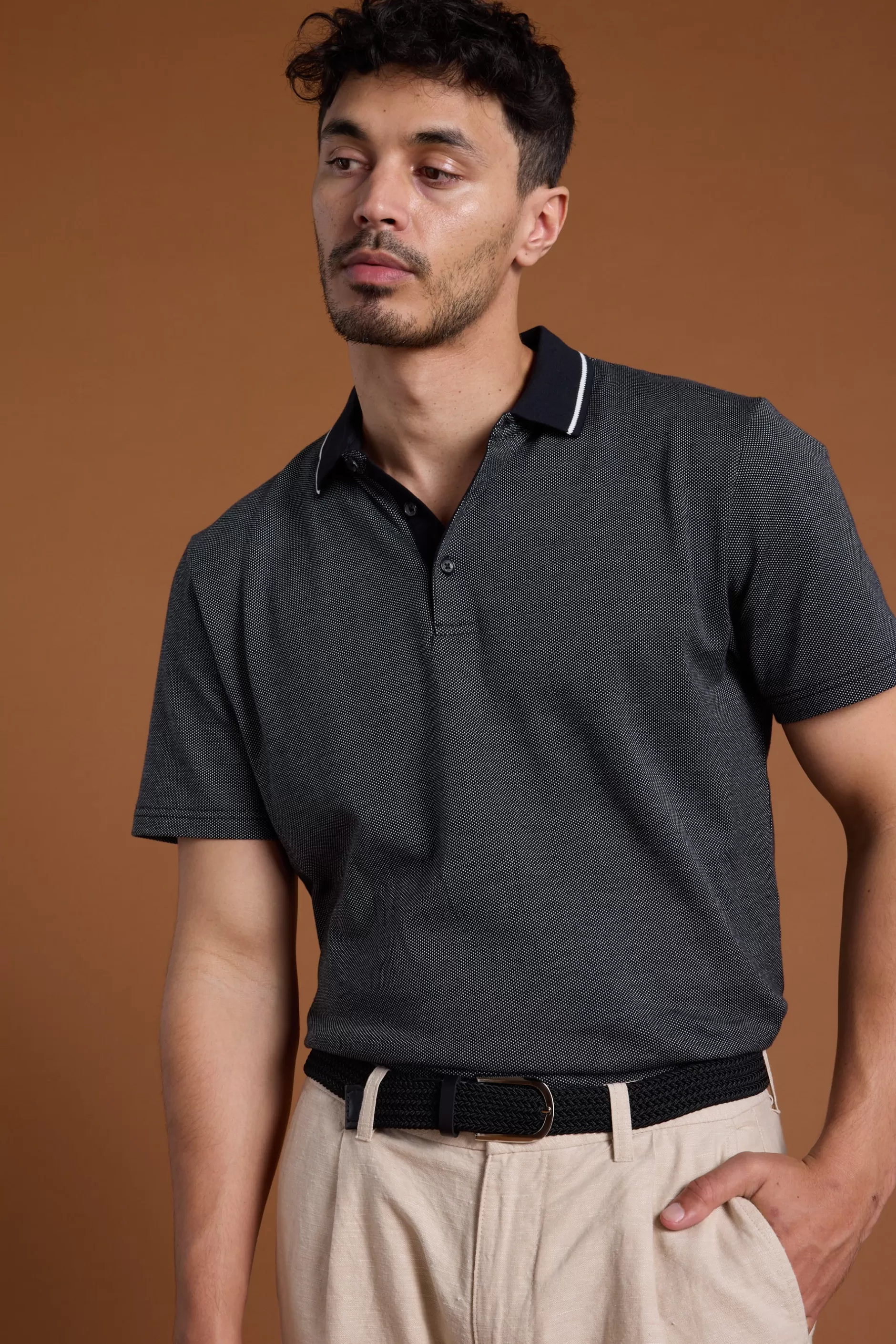 Olson Mercerised Texture Polo^Barkers Flash Sale