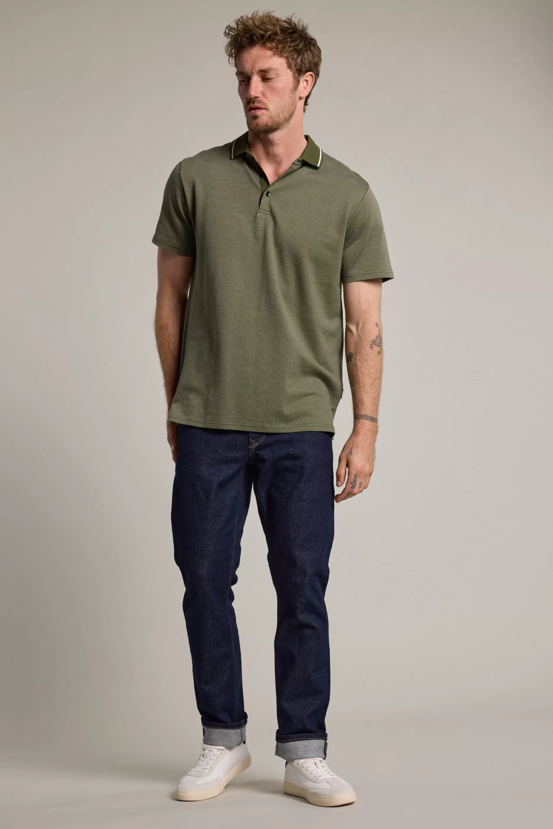 Olson Mercerised Texture Polo^Barkers Cheap