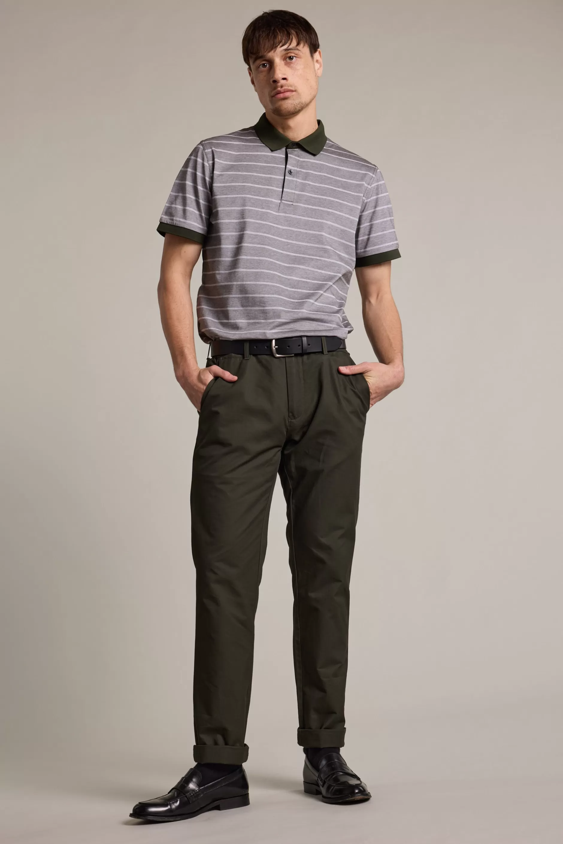 Oxley Mercerised Stripe Polo^Barkers Best Sale