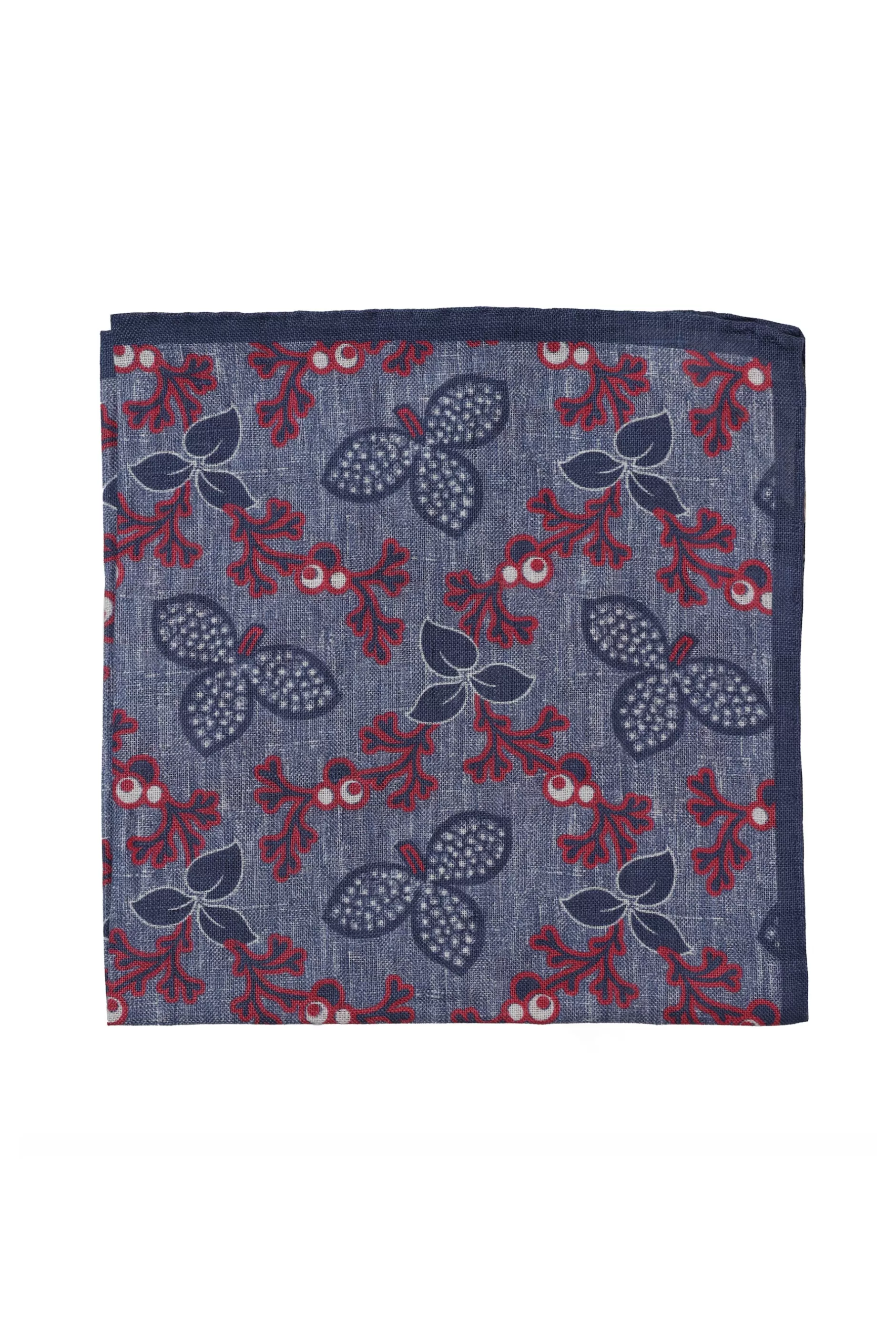 Parisian Floral Linen Pocket Square^Barkers Discount