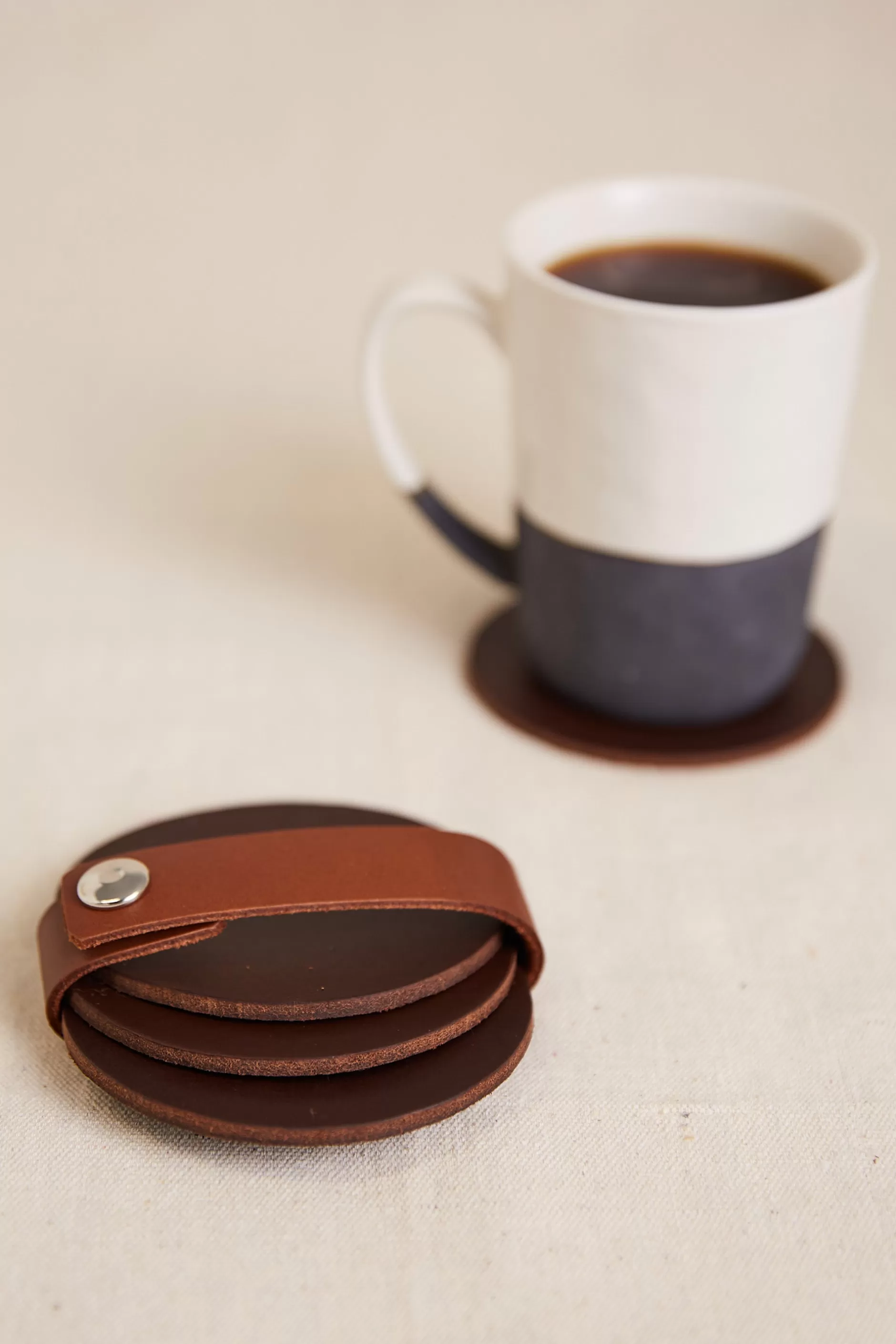 Parisian Leather Coaster^Barkers Discount