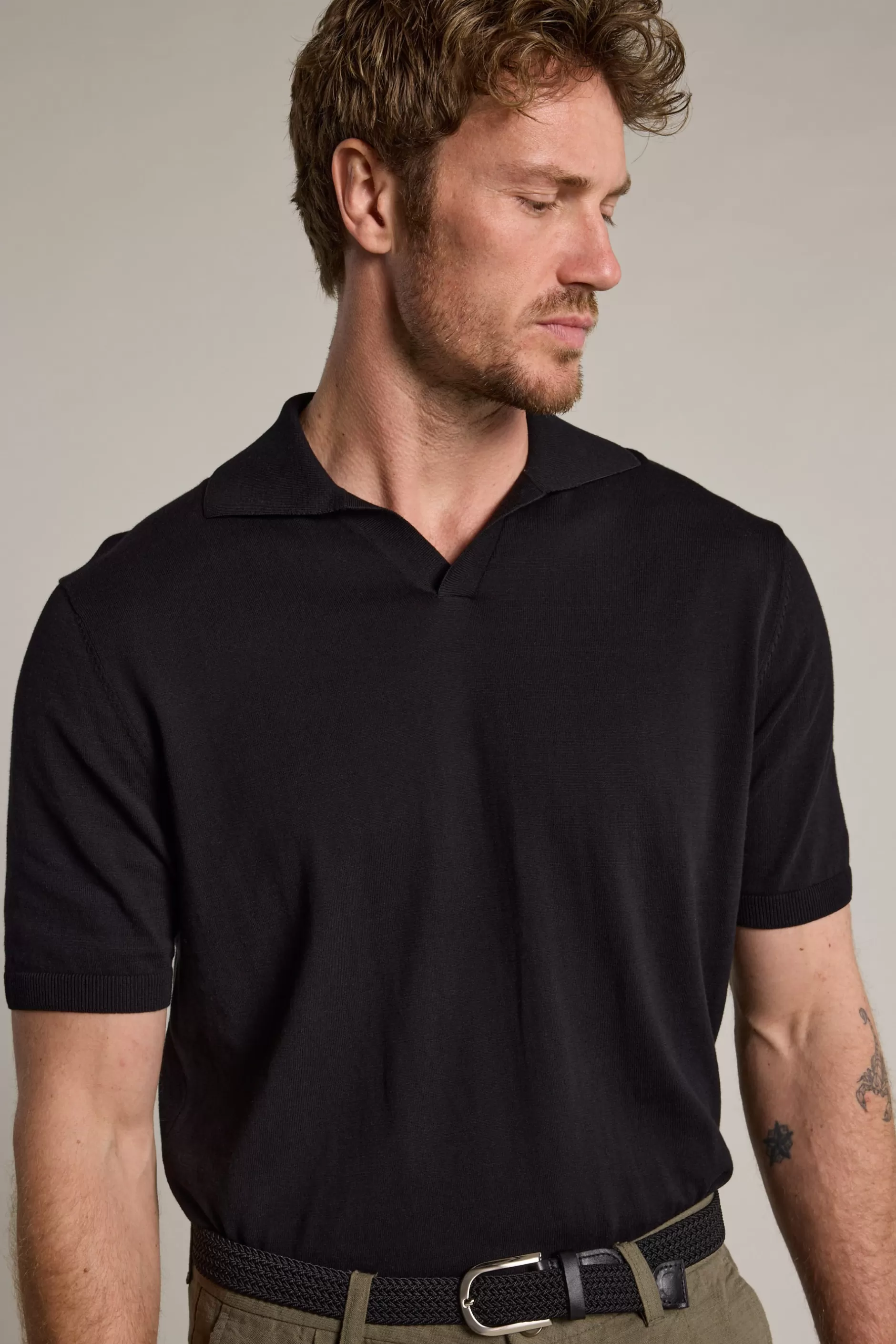 Parkway Cotton Knitted Polo Shirt^Barkers Shop