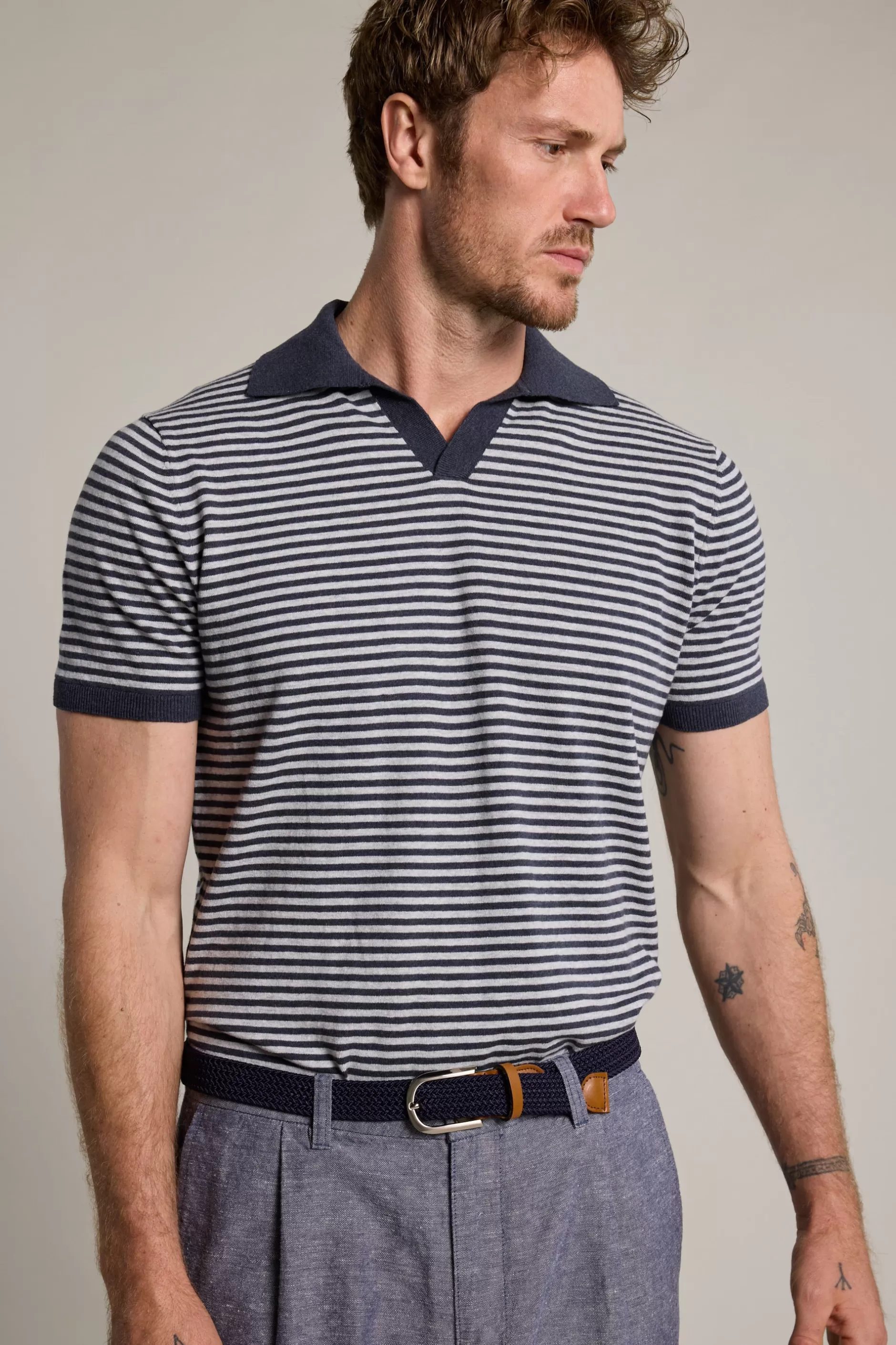 Parkway Cotton Stripe Polo^Barkers Discount