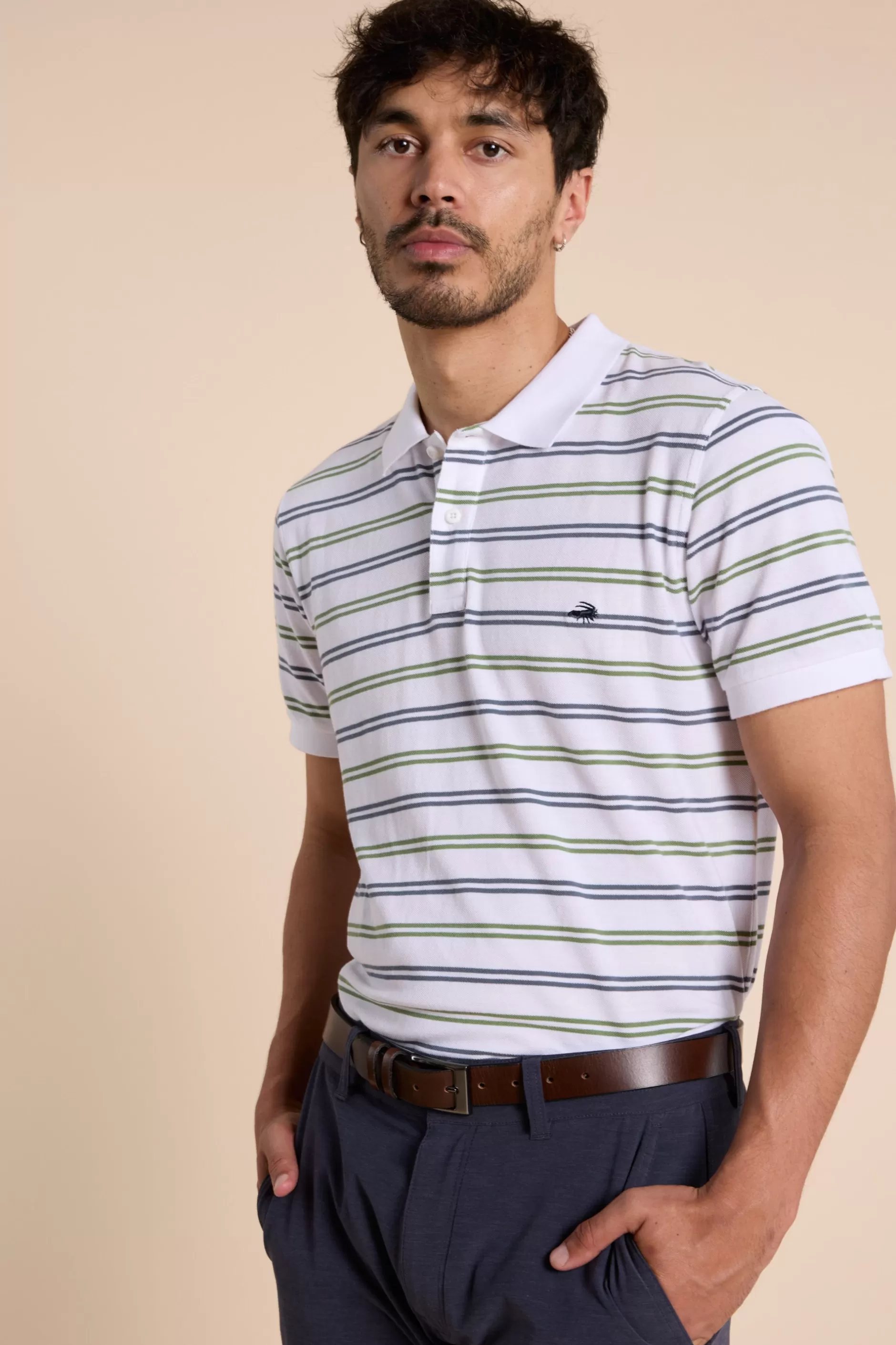 Regent Pique Stripe Polo^Barkers New