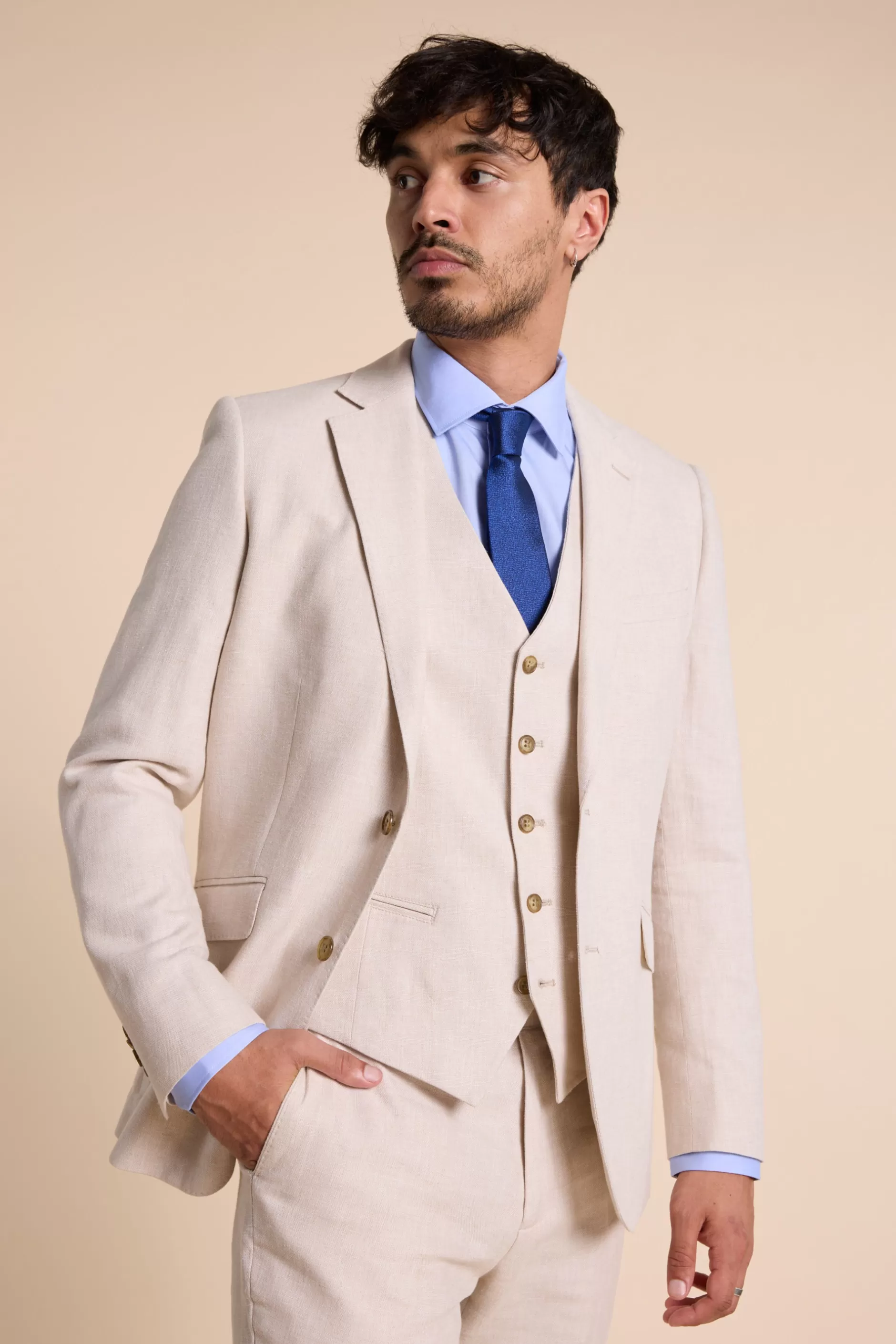 Thompson Textured Linen Blazer^Barkers Flash Sale