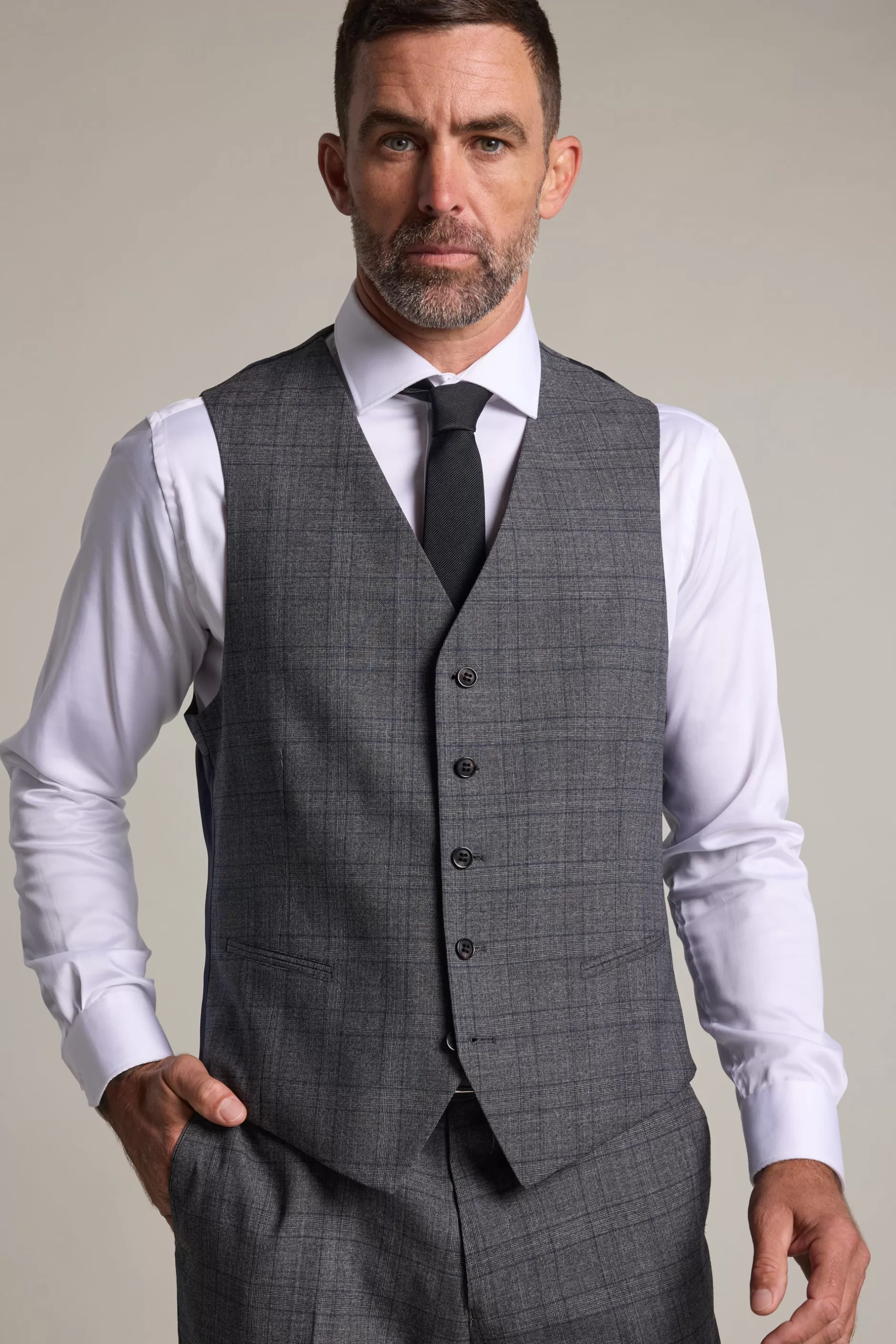 Vernon Check Suit Waistcoat^Barkers Sale